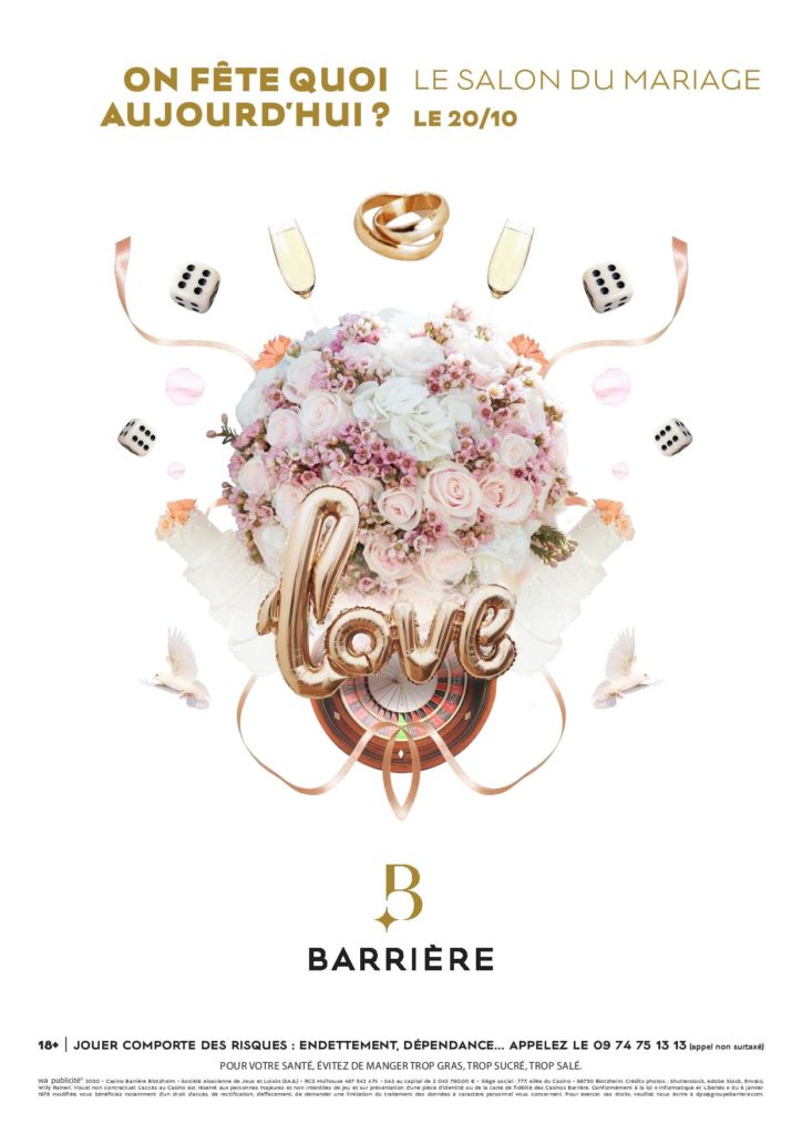 Affiche pour le Salon du Mariage pour un casino