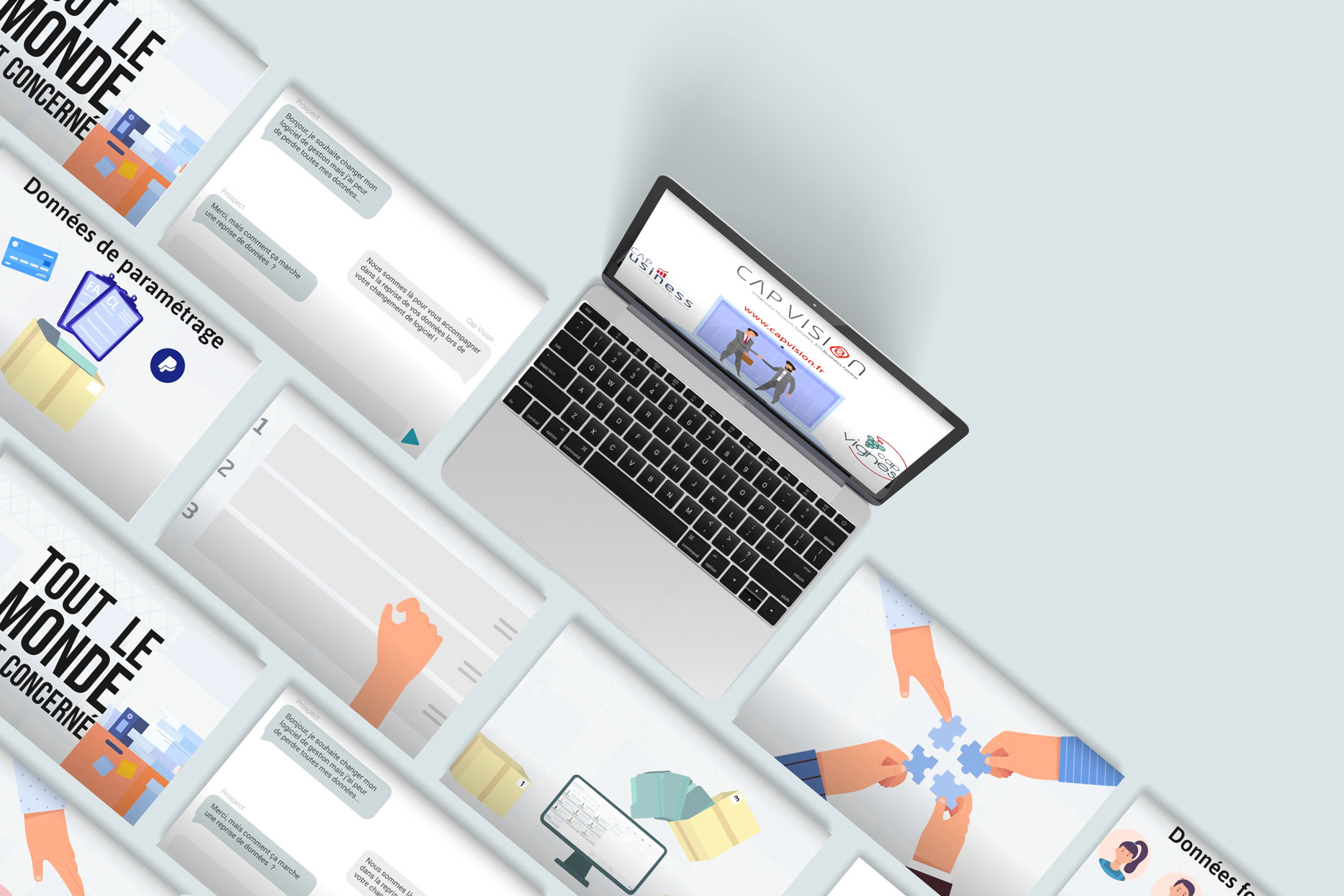Motion design professionnel sur la reprise de données