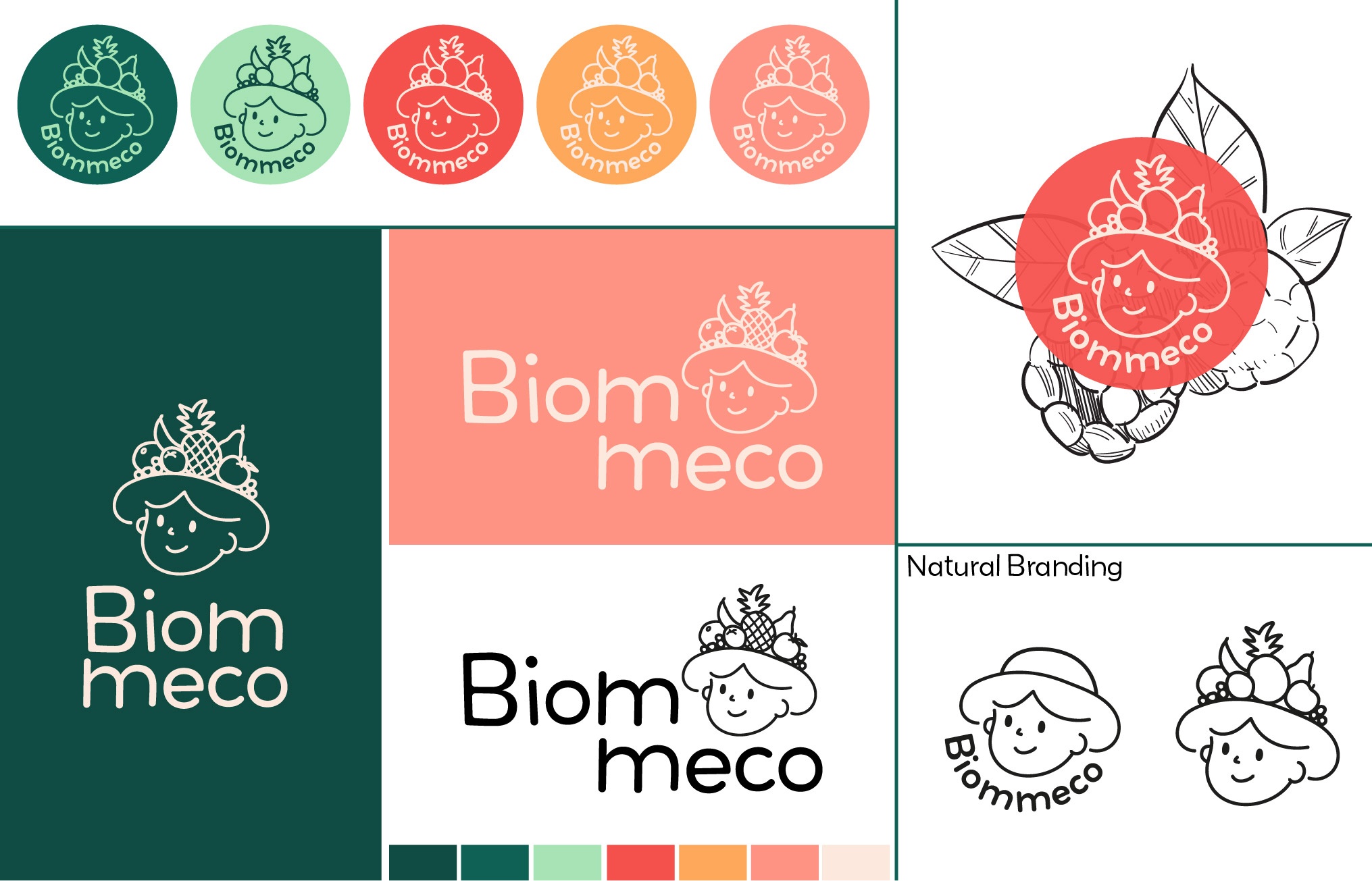 Identité visuelle, logo pour un producteur de fruits bio et écologiques